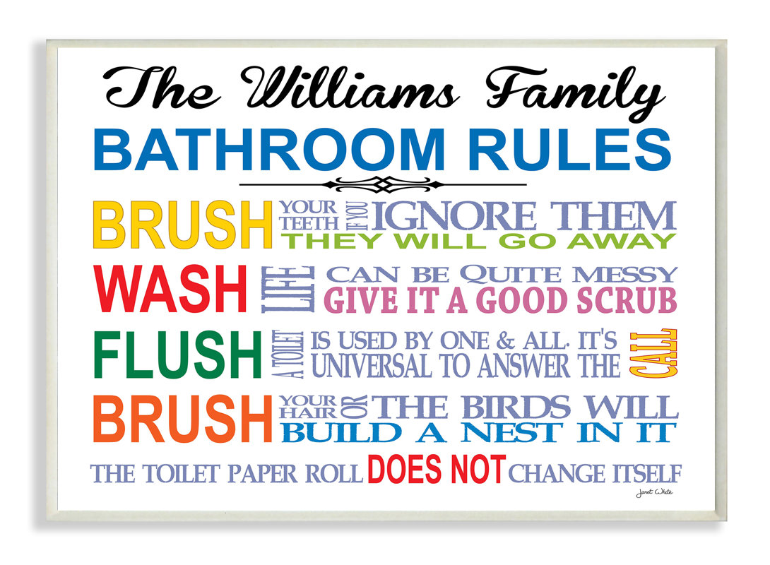 Bathroom Rules stupell industries personalized bathroom rules rainbowjanet Bathroom Rules stupell industries personalized bathroom rules rainbowjanet