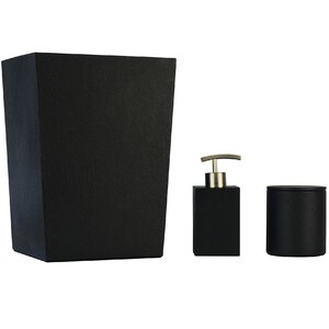 Cara Genuine Leather 3 Piece Mini Bathroom Accessory Set