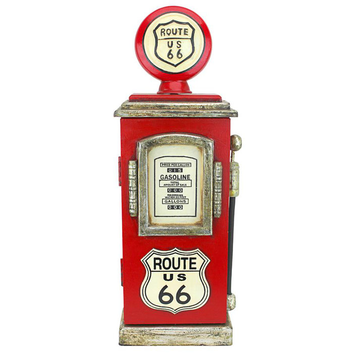 Design Toscano Route 66 Gas Pump Big Boy Toy Key Cabinet Wayfair Ca