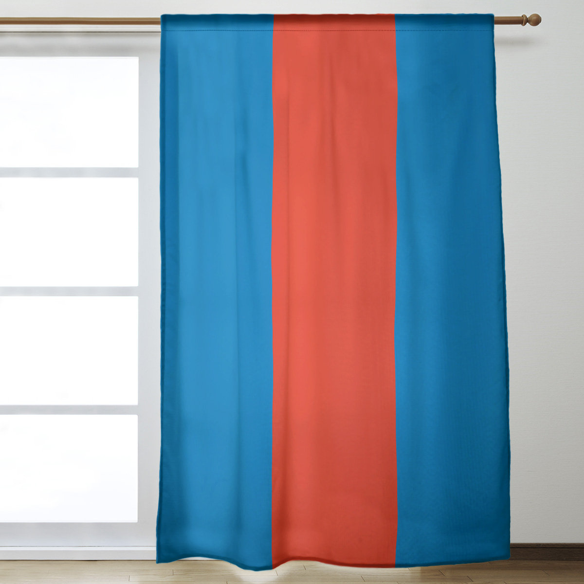 East Urban Home Oklahoma City Basketball Striped Blackout Rod Pocket Single Curtain Panel Wayfair