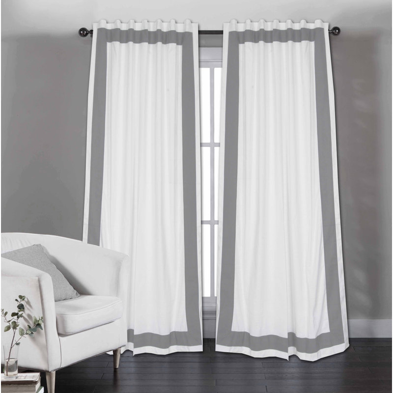 Latitude Run Naghibi Long Border Trim Cotton Semi Sheer Rod Pocket