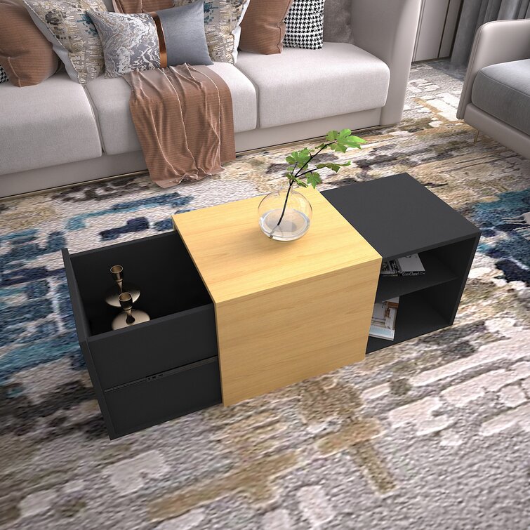 Details about   Modern High Gloss Sliding Top Coffee Table Storage Coffee Table 