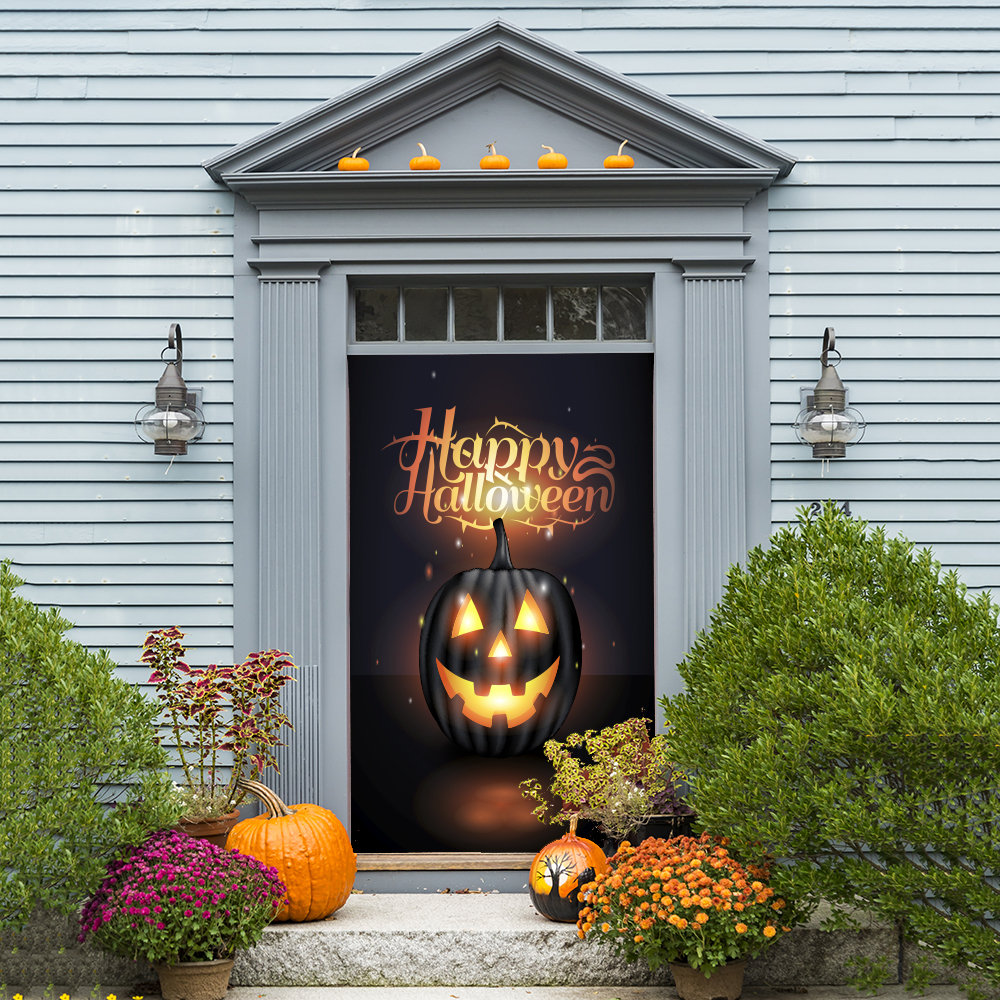 The Holiday Aisle Happy Halloween Door Mural | Wayfair