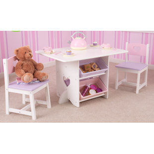 Kids Table And Chairs You Ll Love Wayfair Heart Kids 7 Piece Table Chair Set