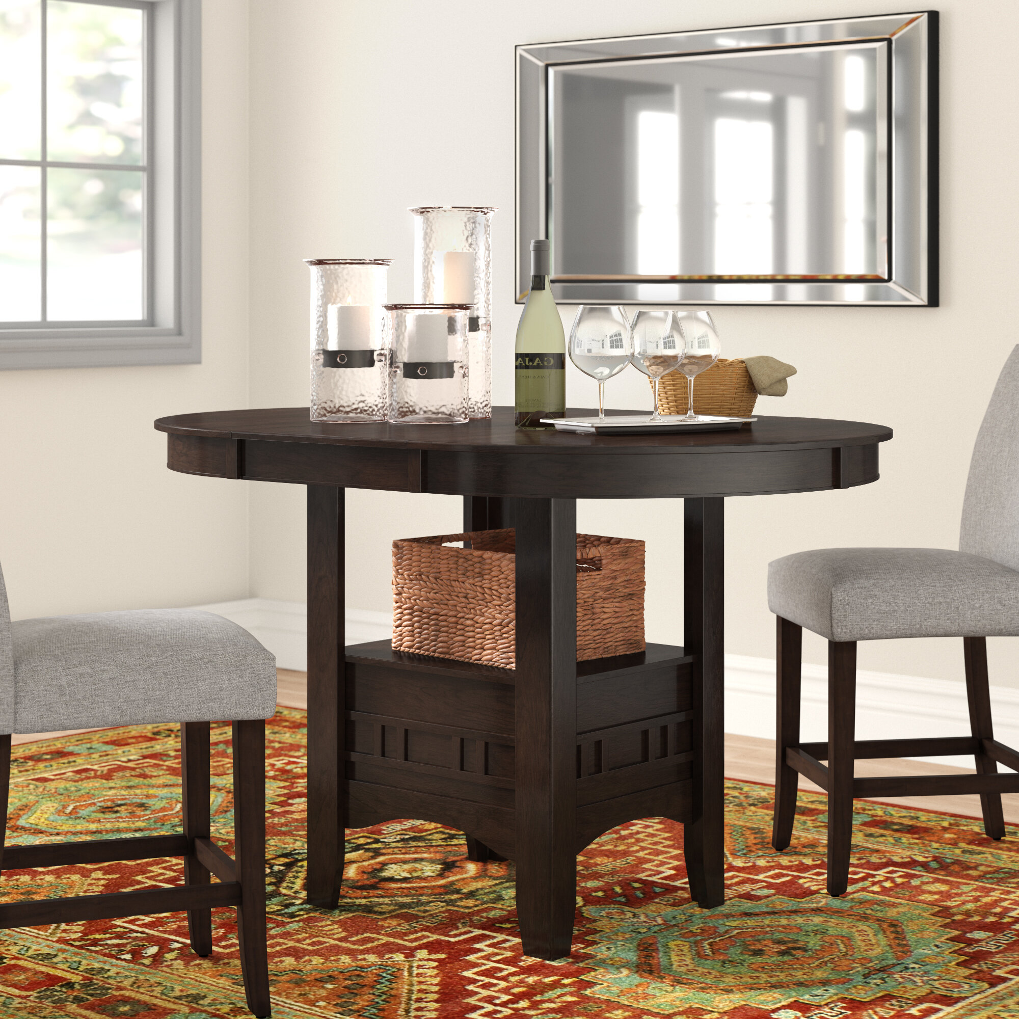 transitional style dining table