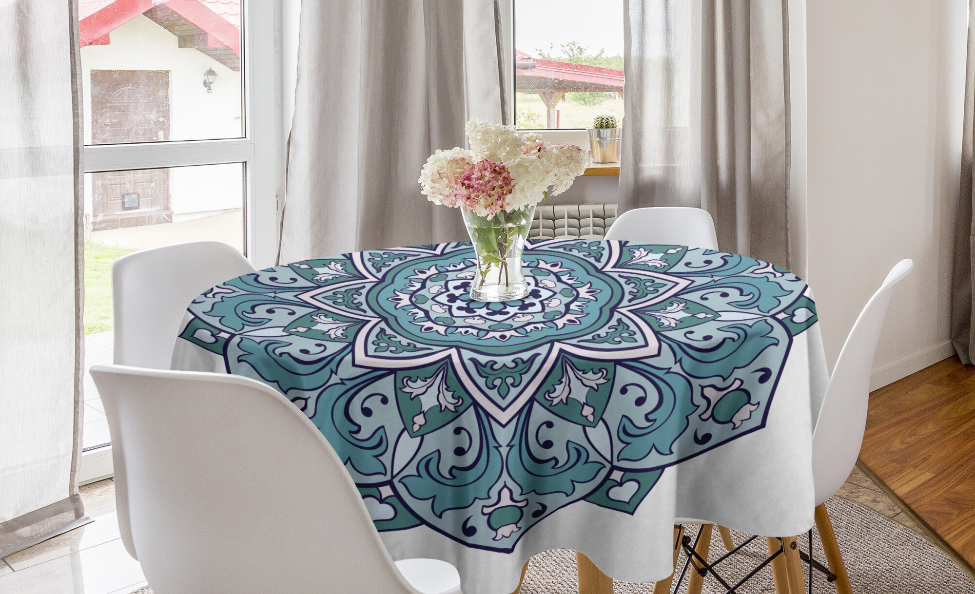 Eastern Mandala Outdoor Picnic Tablecloth in 3 Sizes Washable Waterproof
