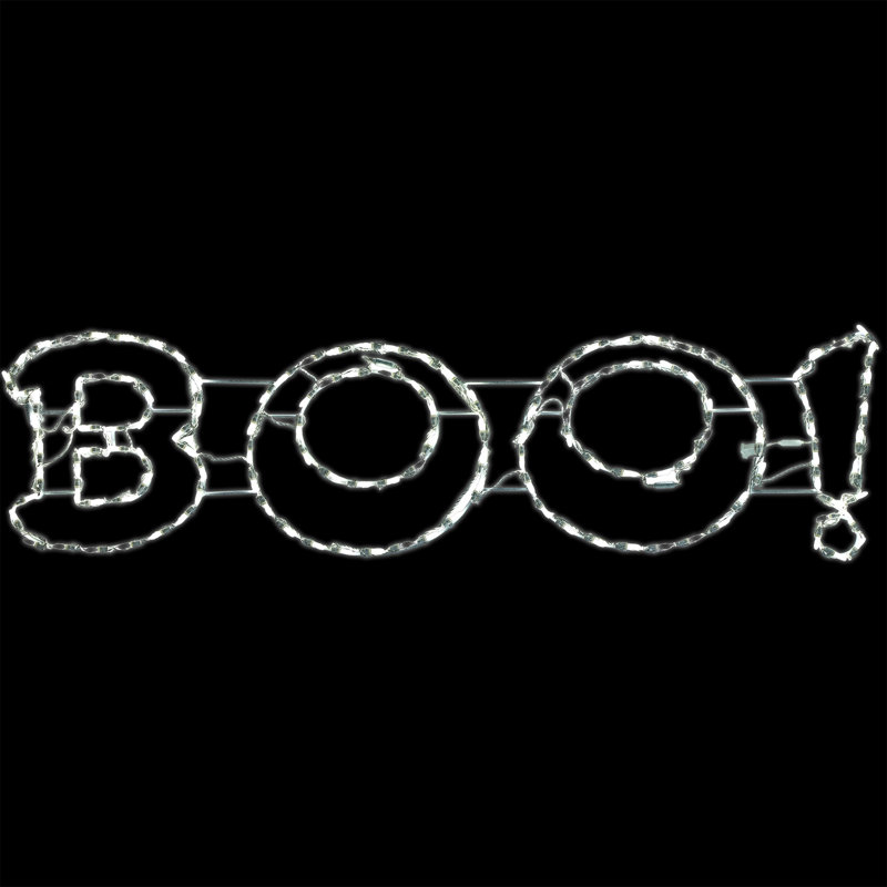 The Holiday Aisle Halloween Giant Outdoor Led Boo Sign 135 Lighted