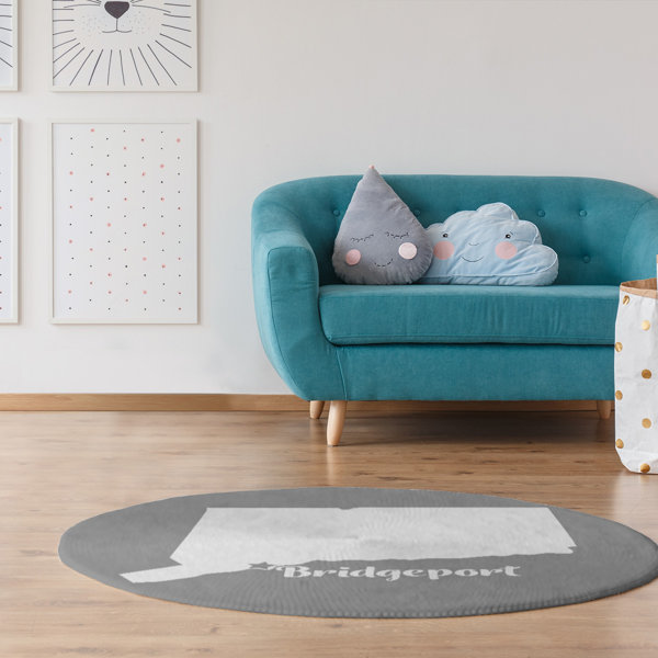 East Urban Home Bridgeport Connecticut Poly Chenille Gray Area Rug Wayfair