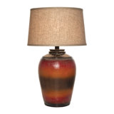 red bedside table lamps