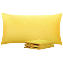 bright yellow pillow cases