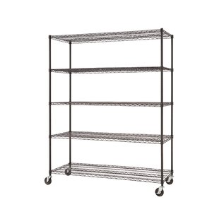 Real Chrome Shelf 84 x 45 x 25 cm Wire Rack Metal Steel Kitchen Racks Caster 
