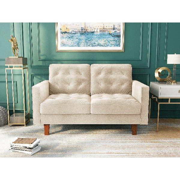 George Oliver Vicki 58 Wide Square Arm Loveseat Reviews Wayfair
