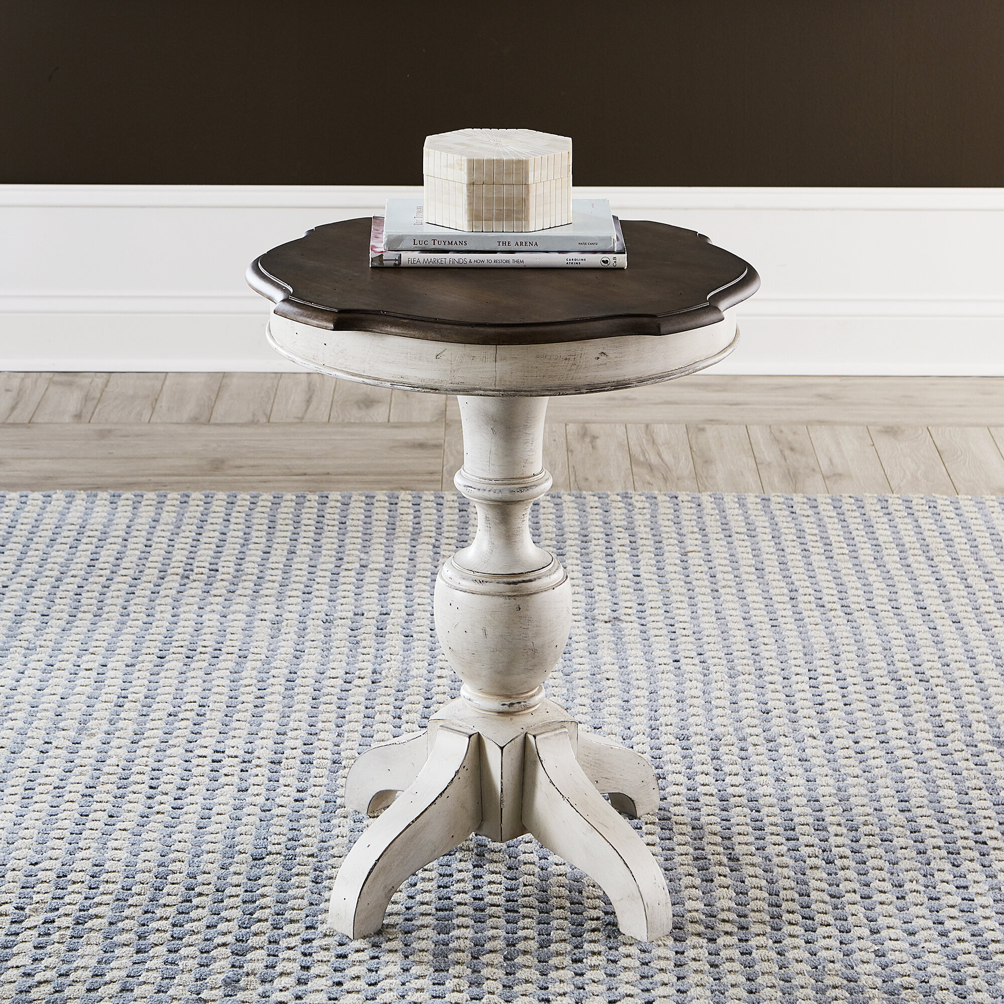 small pedestal side table