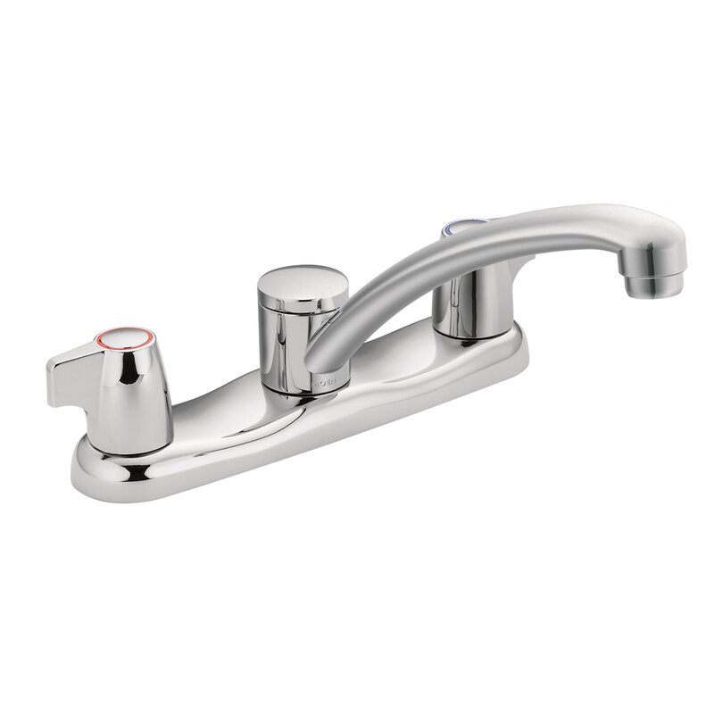 67901 Moen Chateau Double Handle Kitchen Faucet Wayfair