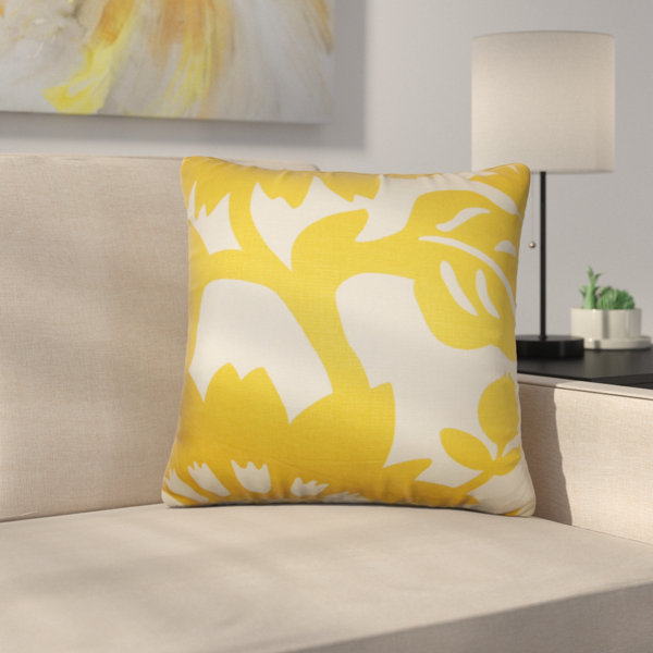 Ebern Designs Pittman Floral Cotton Throw Pillow Cover Reviews Wayfair