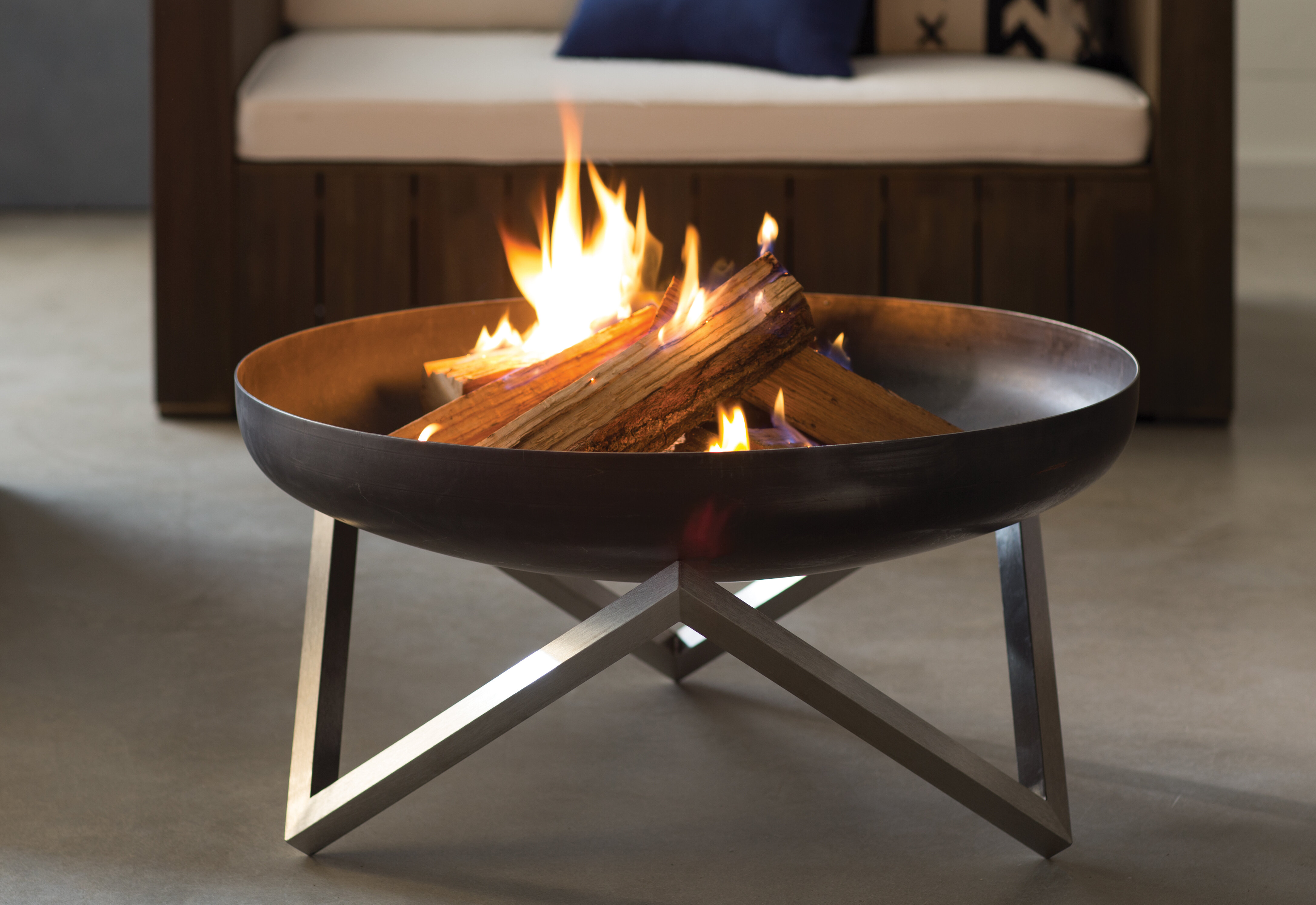 Faisal Stainless Steel Wood Burning Fire Pit Reviews Allmodern