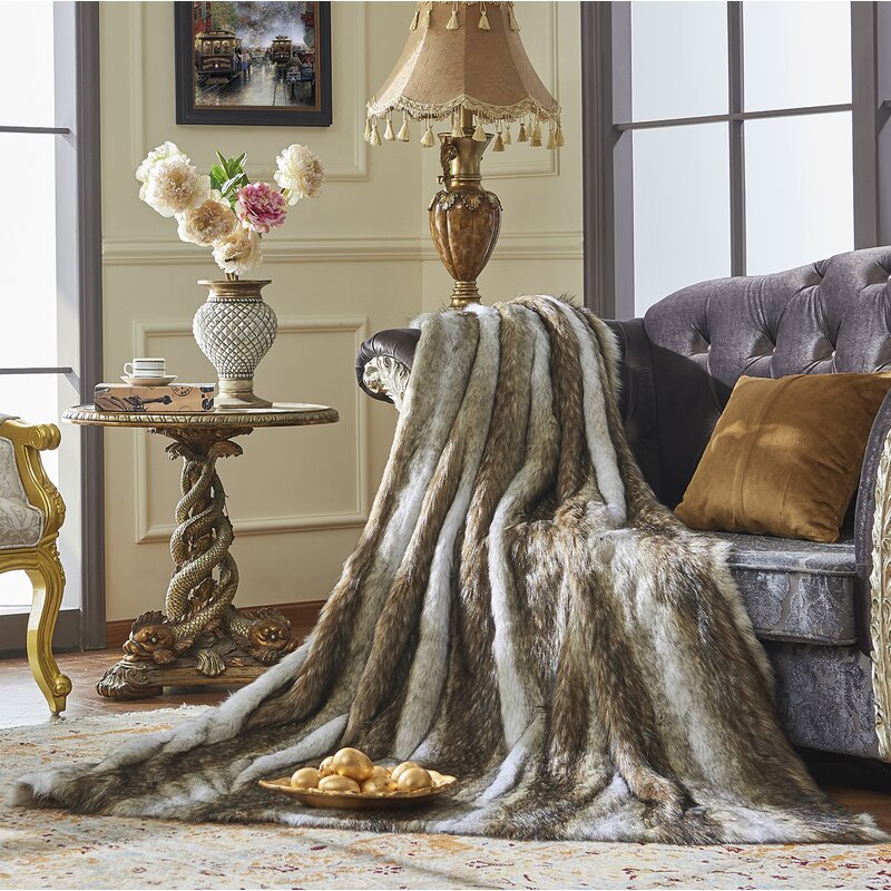 Foundry Select Bittner Luxury Faux Fur Throw Wayfair