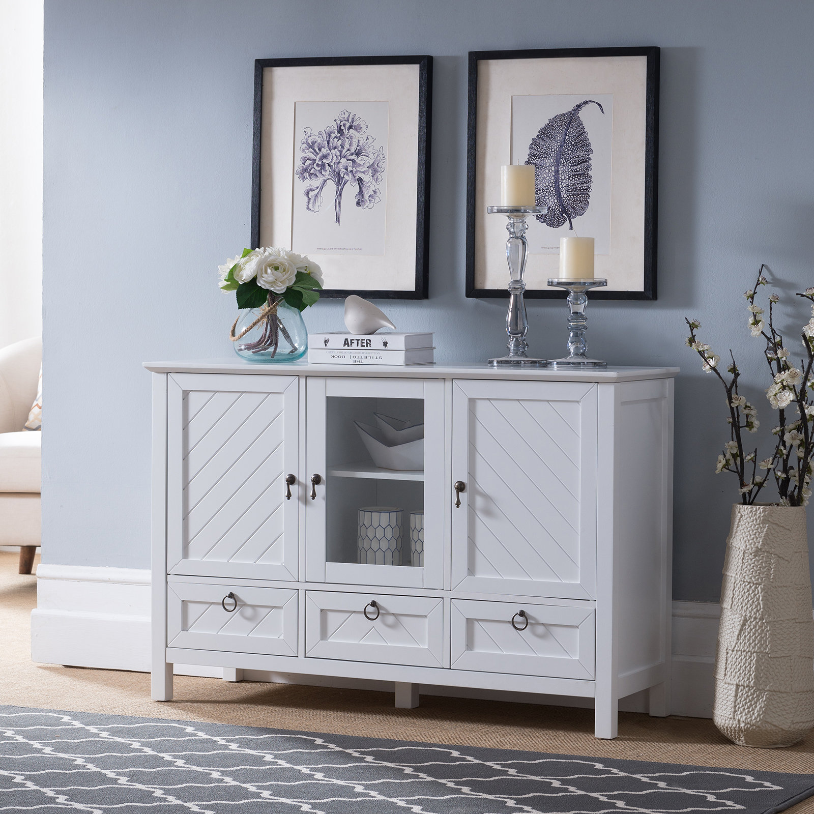 Highland Dunes Dancy Traditional 3 Drawer Accent Cabinet Reviews Highland Dunes Dancy Traditional 3