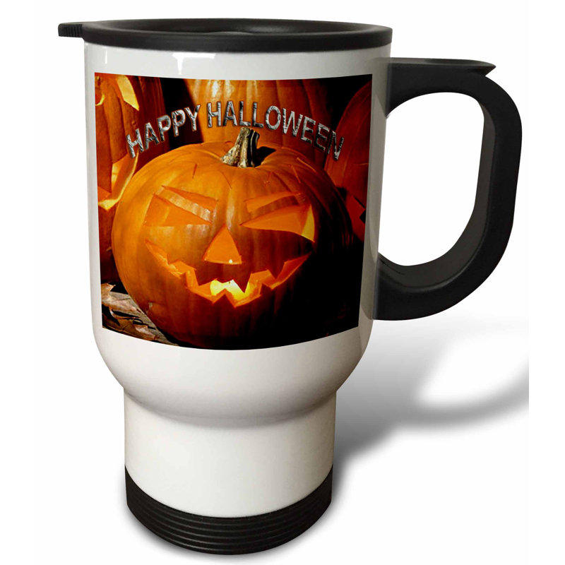 Personalized Halloween Spooky Coffee Travel Mug Stainless Steel 14 oz