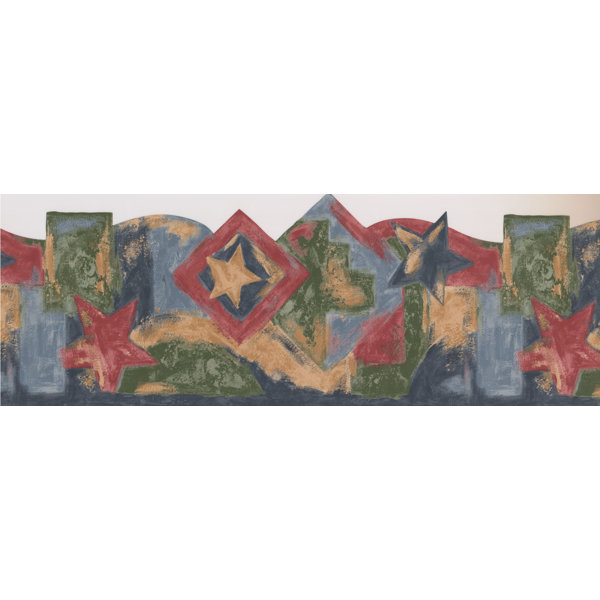 August Grove Amorita Faux Painted Stars Squares 15 L X 8 W