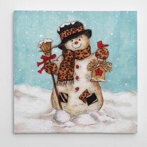 'Snowman' Graphic art on Wrapped Canvas