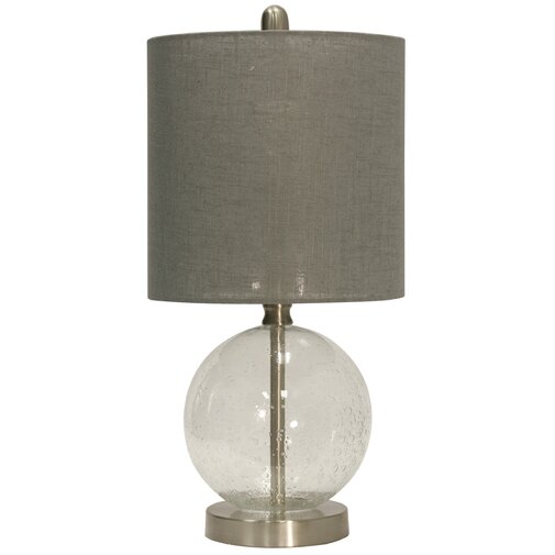 Ivy Bronx Tropeano Glass and Steel 19&quot; Table Lamp &amp; Reviews | Wayfair