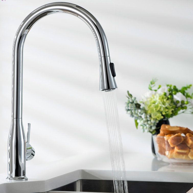 Napa KIBI Pull Down Touchless Single Handle Kitchen Faucet With Accessories