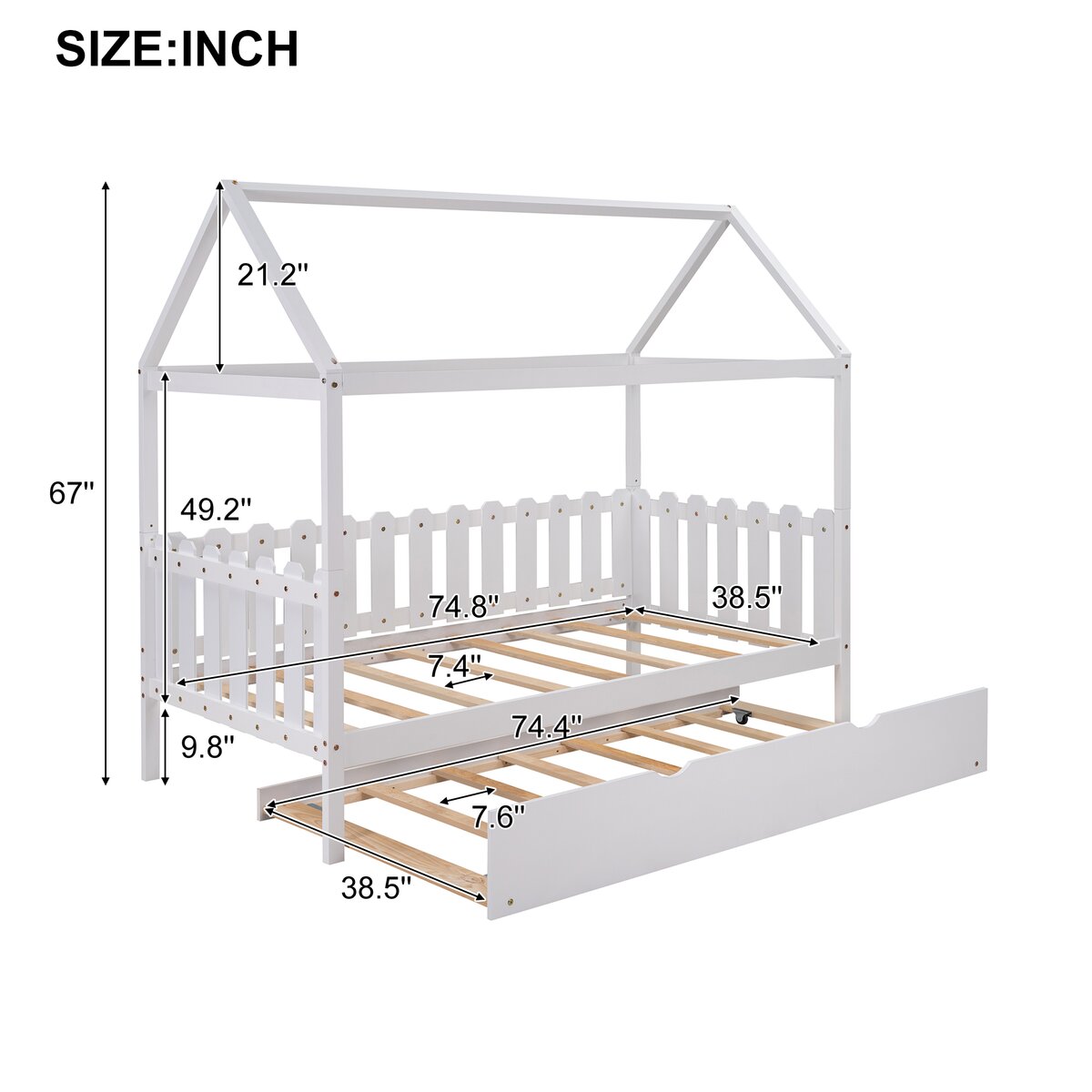 Sand & Stable Baby & Kids Topsham Twin Solid Wood Daybed with Trundle ...