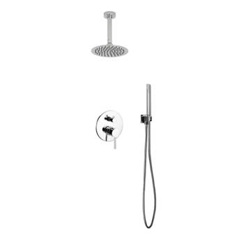 Aquamoon Milan Diverter Dual Function Volume Control Shower Faucet With Rough In Valve And Trim Reviews Wayfair