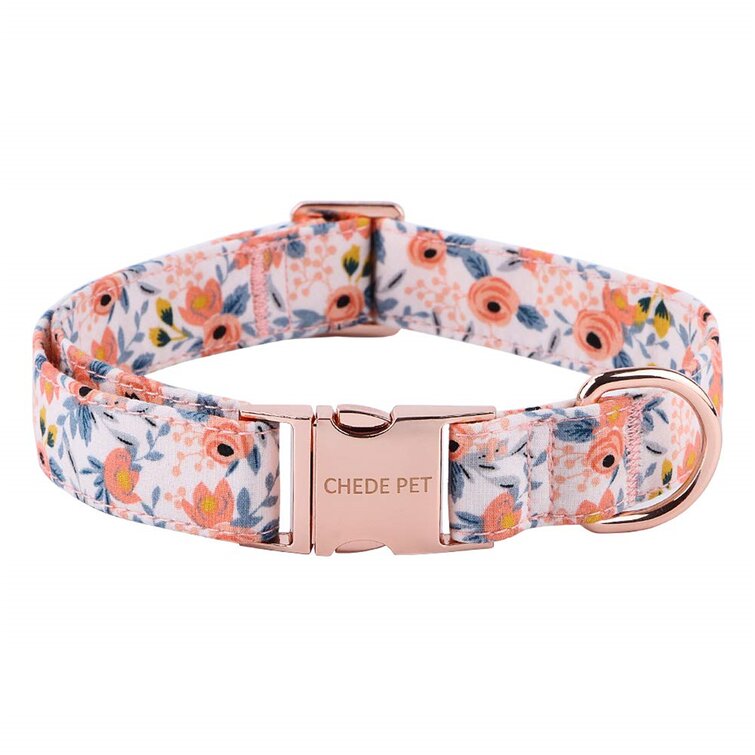 Dog Collar with Bow Tie Cute Pet Collar with Alloy Buckle & D Ring Adjustable Soft Dog Collar for Small Medium Large Girl Dogs Cats