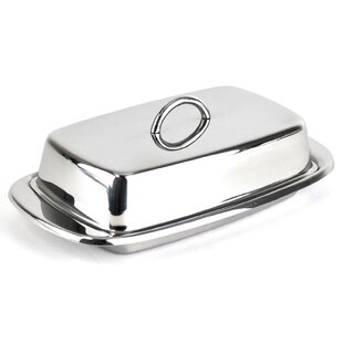 Professional Stainless Steel Butter Dish Set Serving Tray & Lid Holder Storage 