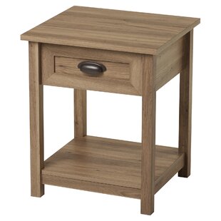 mixed material nightstand