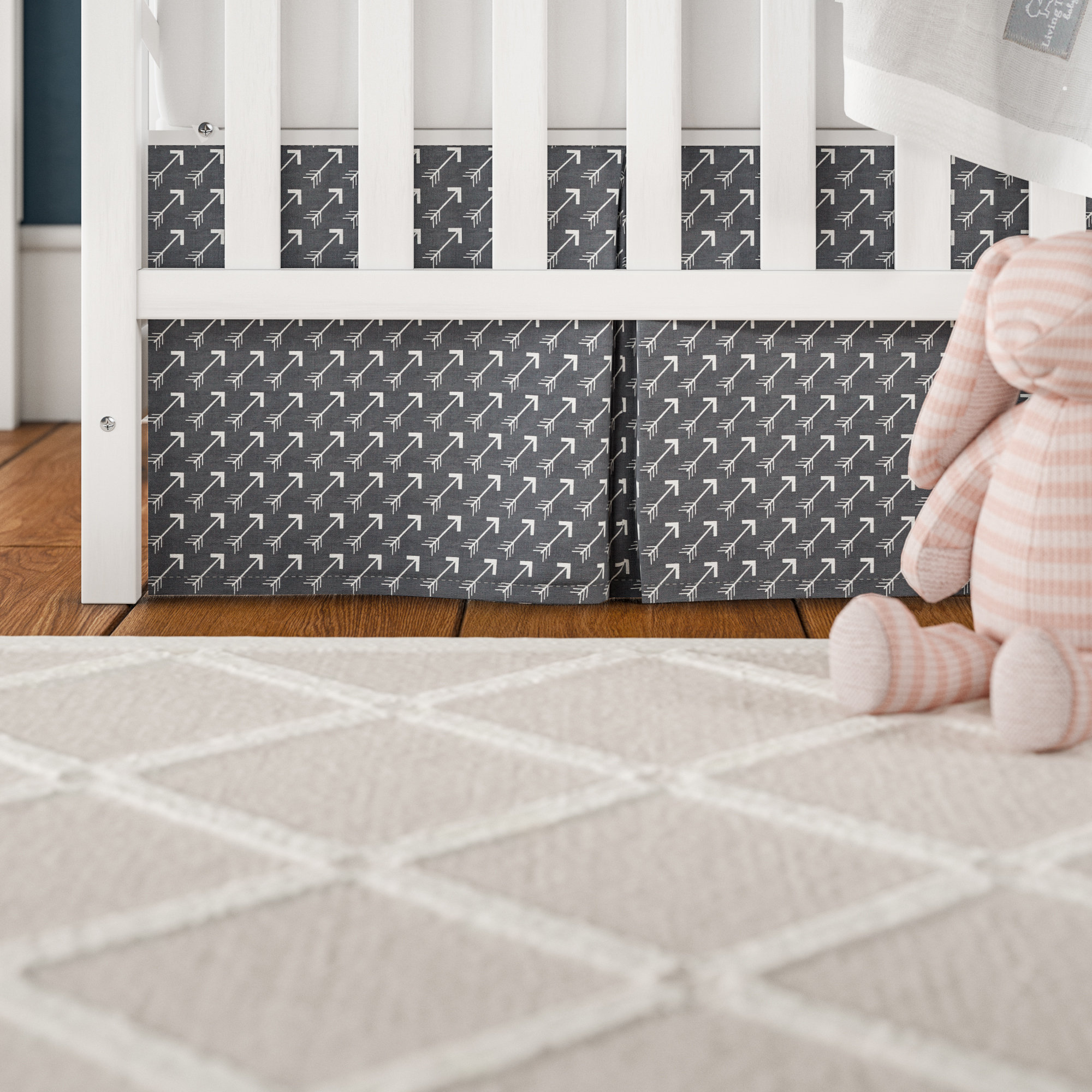 arrow crib skirt