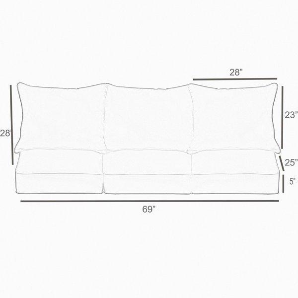 Whitten Indoor Outdoor Sunbrella Sofa Cushion Reviews Birch Lane