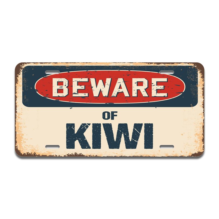 Beware Of Kiwi Rustic Sign SignMission Classic Rust Wall Plaque Decoration