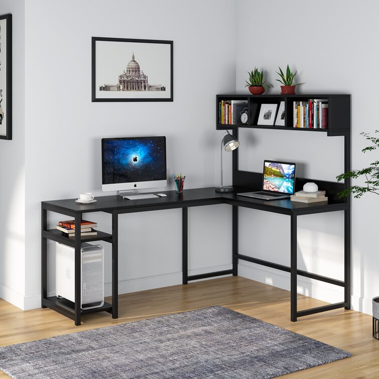 Latitude Run® Casta L-Shaped Gaming Desk with Hutch | Wayfair