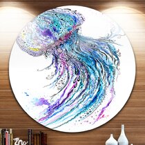 JellyFish 5"x7" Signed Limited Edition Oil Painting Print Jelly Fish Art Home De 