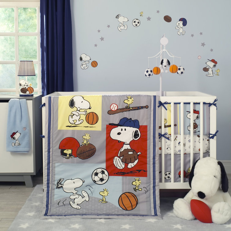Bedtime Originals Snoopy Sports 3 Piece Crib Bedding Set Reviews Wayfair