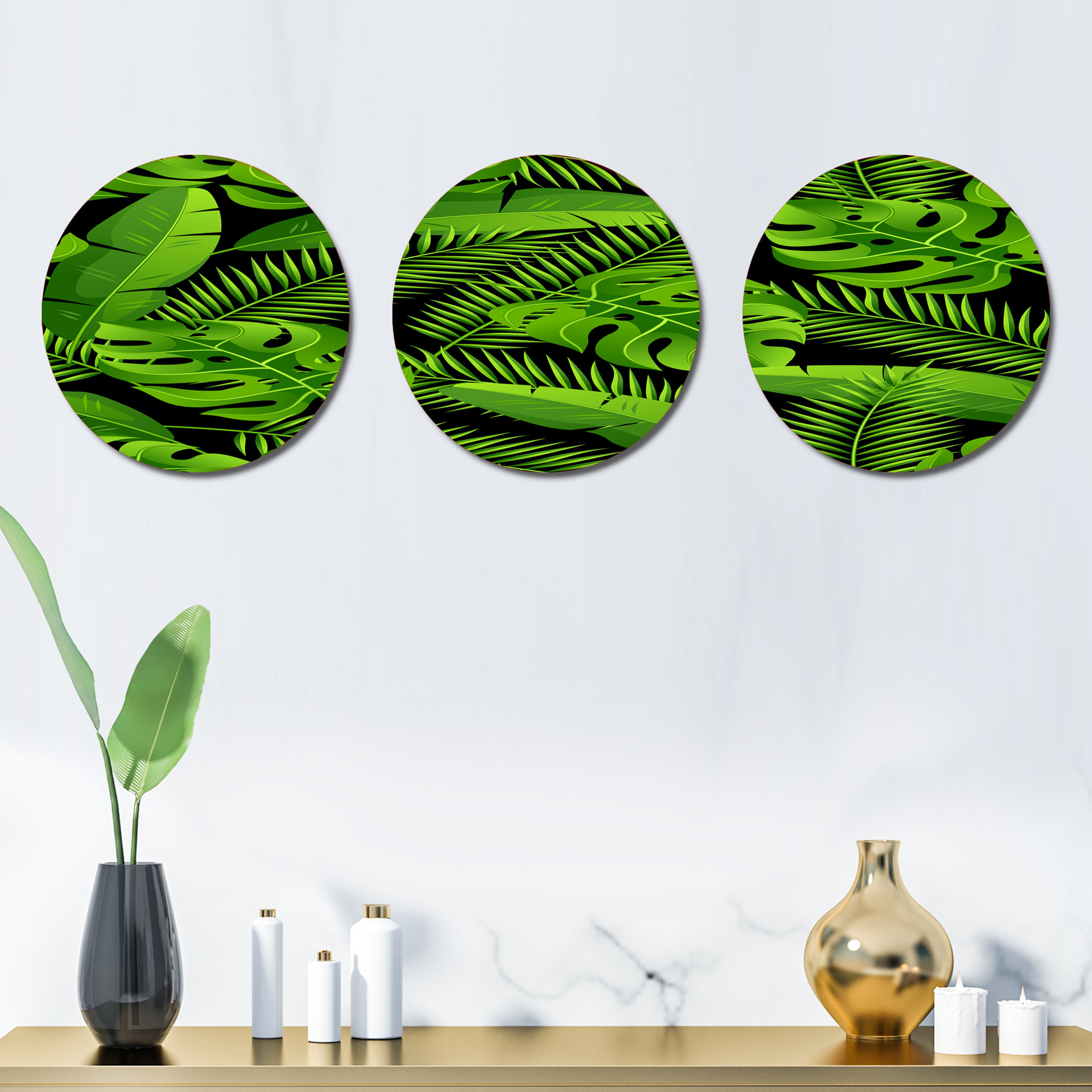 East Urban Home 3 Piece Exotic Tropical Plants Wall Décor Set Wayfair