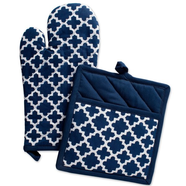 Tifanso Silicone Oven Mitts Pot Holders Sets for Kitchen Heat Resistant Small 