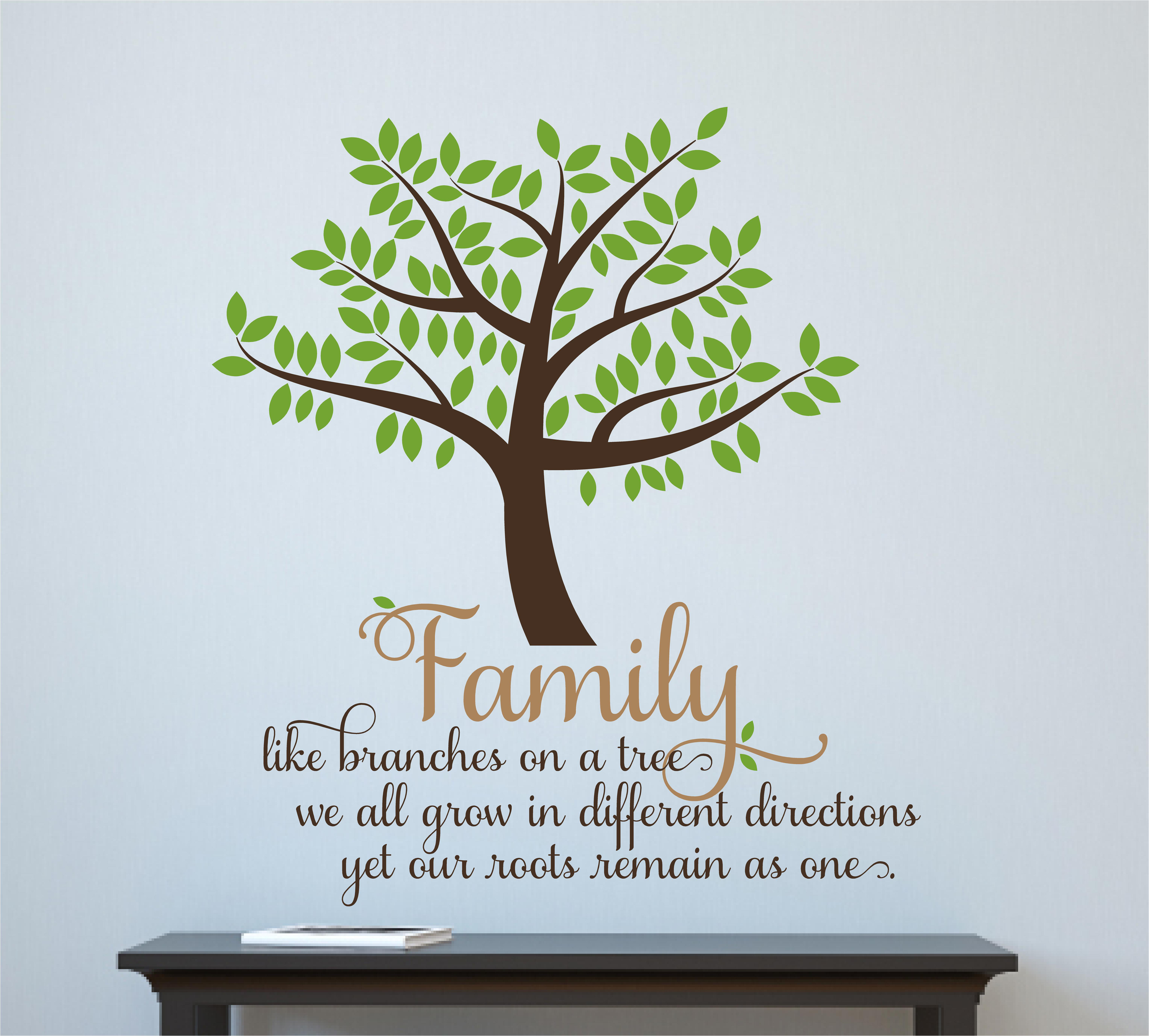 Enchantingly Elegant 'Family Like Branches on a Tree' Vinyl Letters Words Home Wall Decal | Wayfair