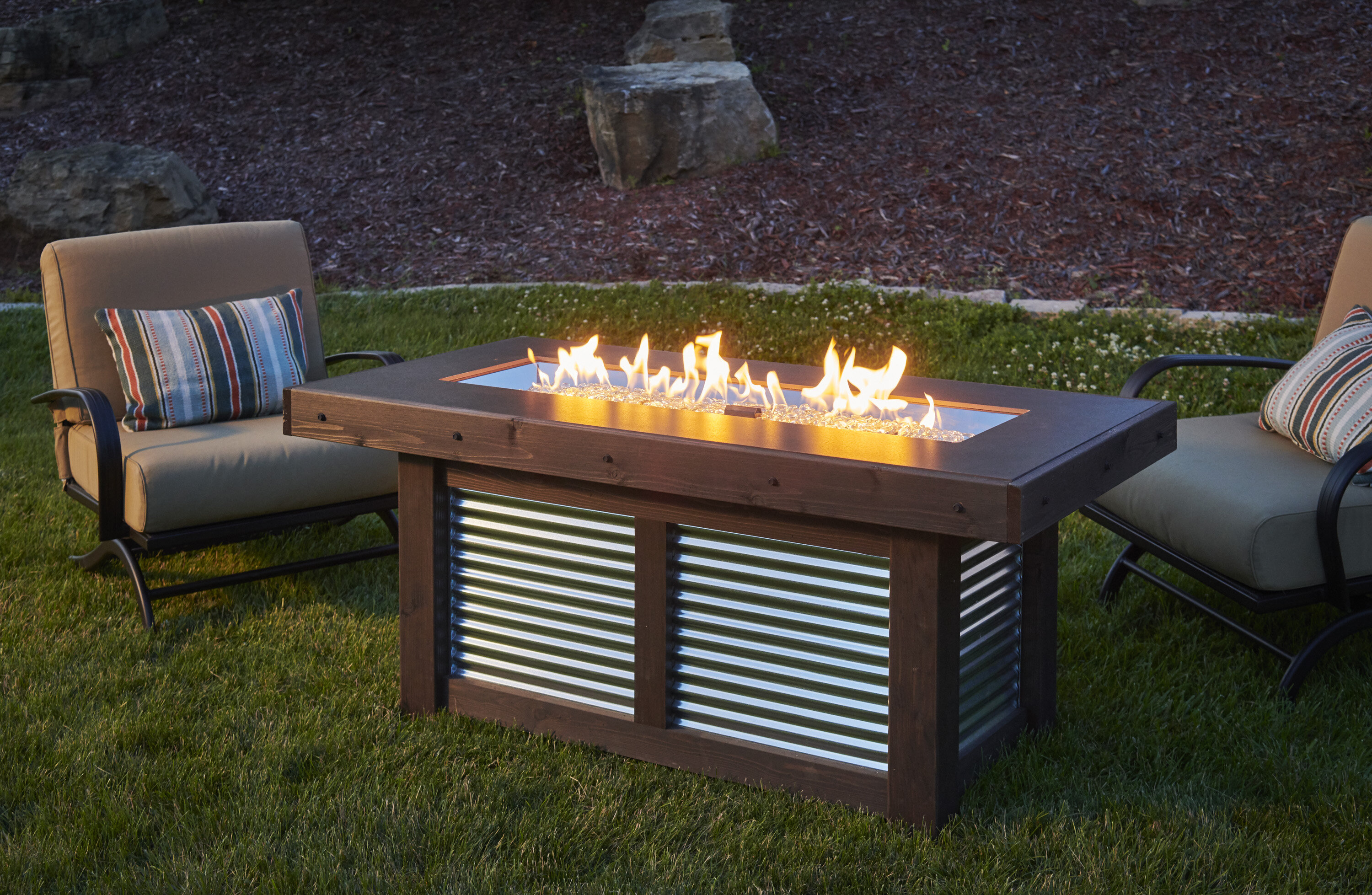 The Outdoor Greatroom Company Denali Brew Linear Steel Propane