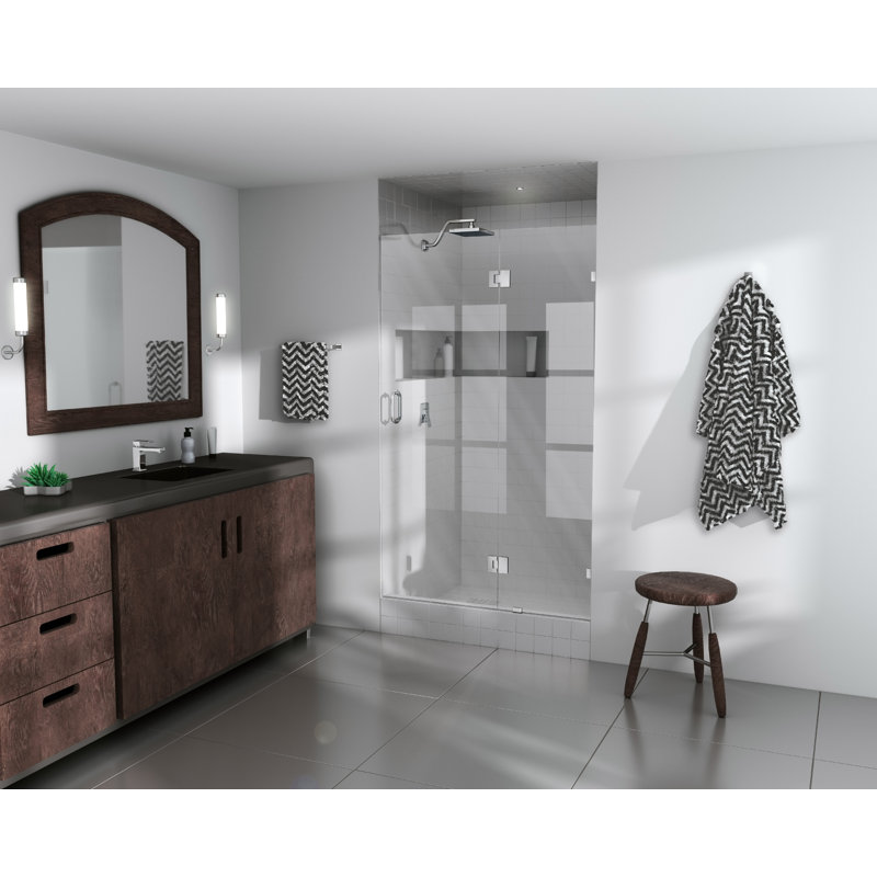 Glass Warehouse 30 X 78 Hinged Frameless Shower Door Wayfair