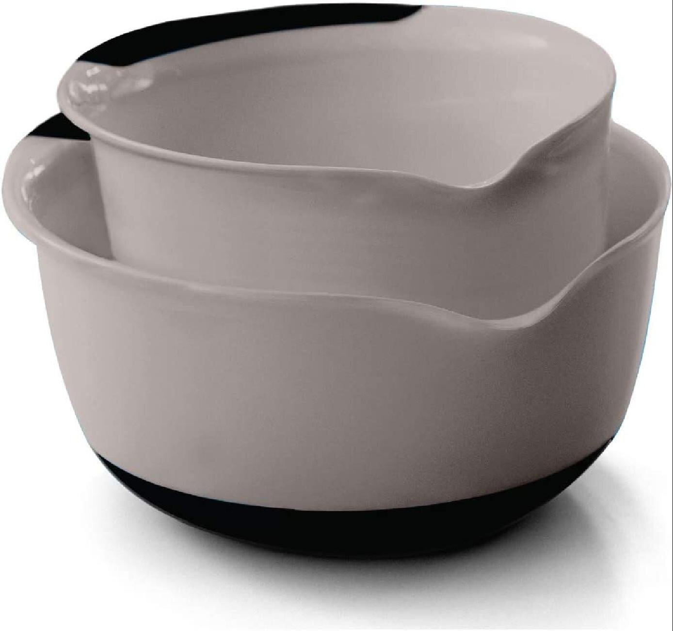 NEW Set of 2 Mixing Bowls w// lids Light Gray 1 /& 3.5 qt plastic Room Essentials