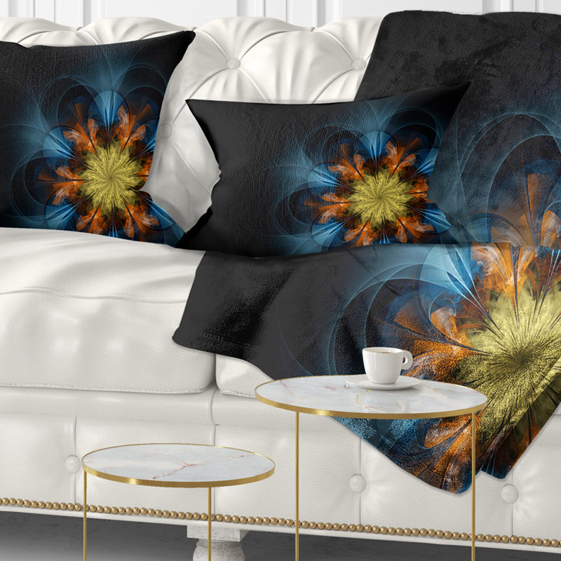 East Urban Home Abstract Symmetrical Fractal Flower Lumbar Pillow Wayfair