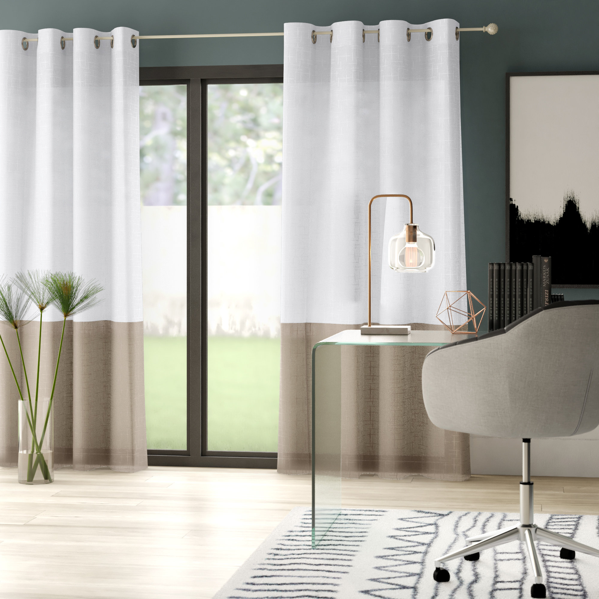 Hiers Striped Semi Sheer Grommet Single Curtain Drape Reviews