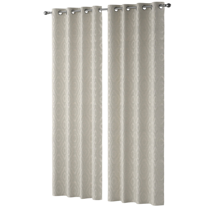 Mercury Row Stier Ikat Sheer Grommet Drapery Curtain Panels