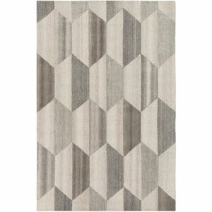 Beatrice Hand-Tufted White/Medium Gray Area Rug