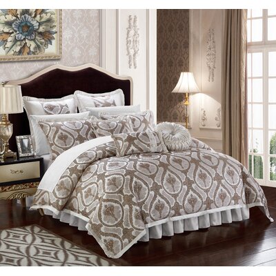 Bridgegate 13 Piece Comforter Set Astoria Grand Color: Beige, Size: King