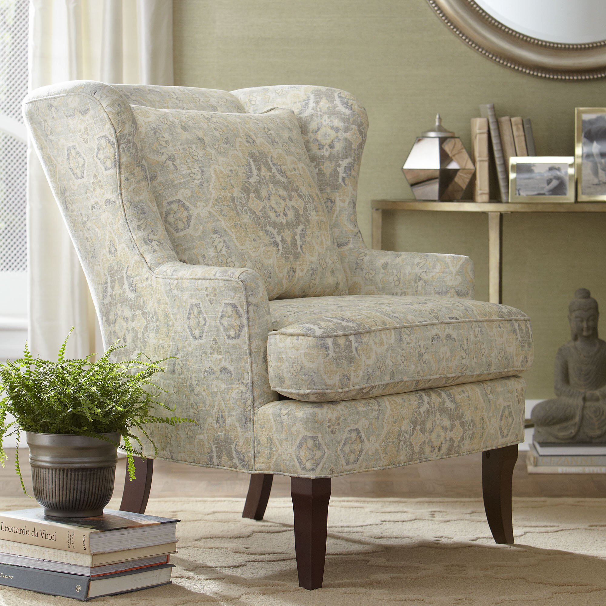 halvar 21" wingback chair  reviews  birch lane